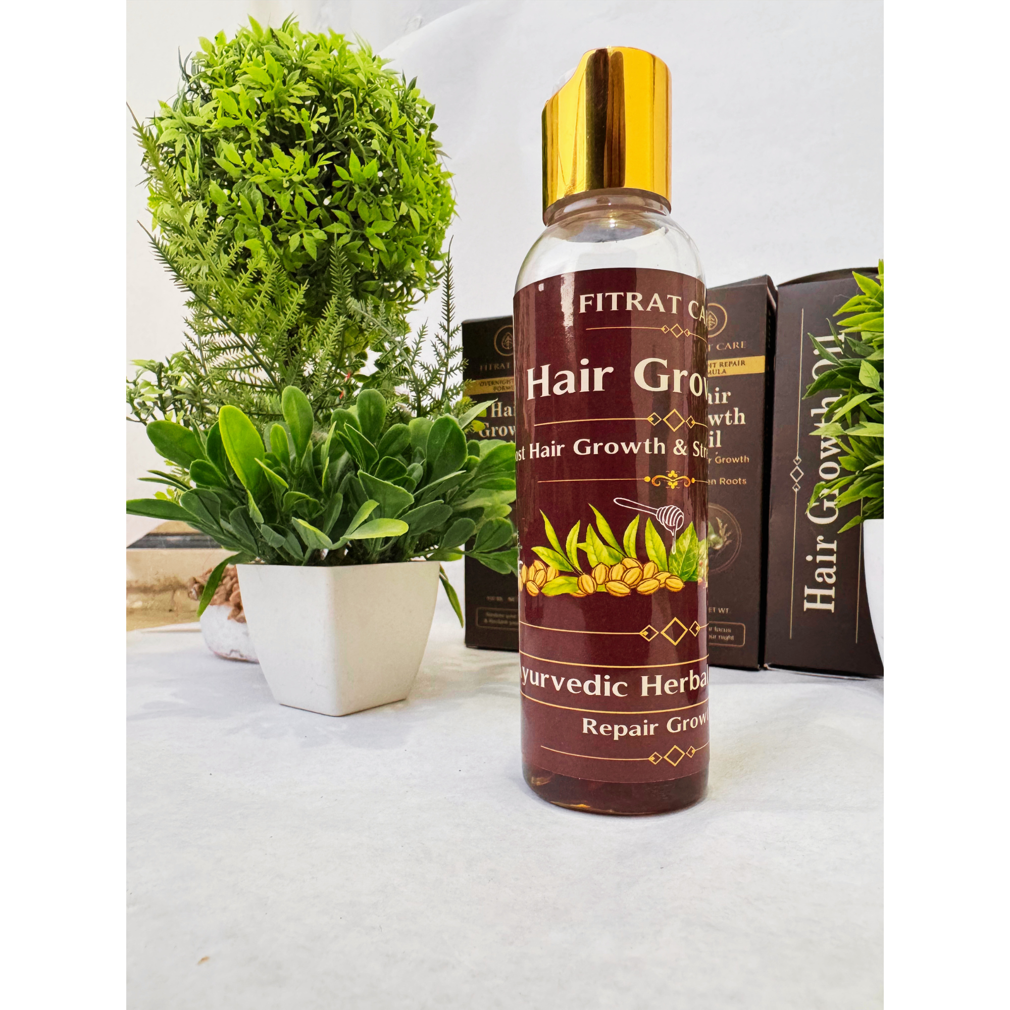 Hair Growth Oil | Reduce Hair Fall, Strengthen Roots & Thicken Hair | Fitrat Care Herbal Oil