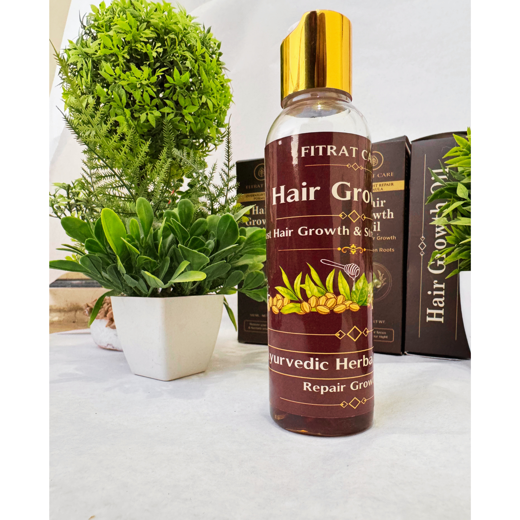 Hair Growth Oil | Reduce Hair Fall, Strengthen Roots & Thicken Hair | Fitrat Care Herbal Oil