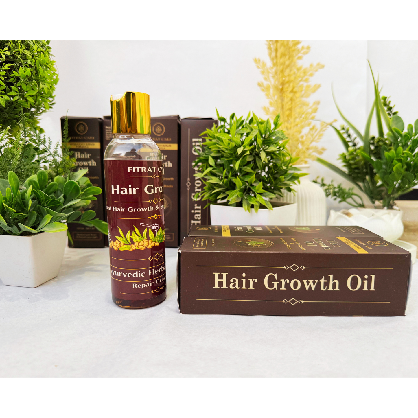Hair Growth Oil | Reduce Hair Fall, Strengthen Roots & Thicken Hair | Fitrat Care Herbal Oil