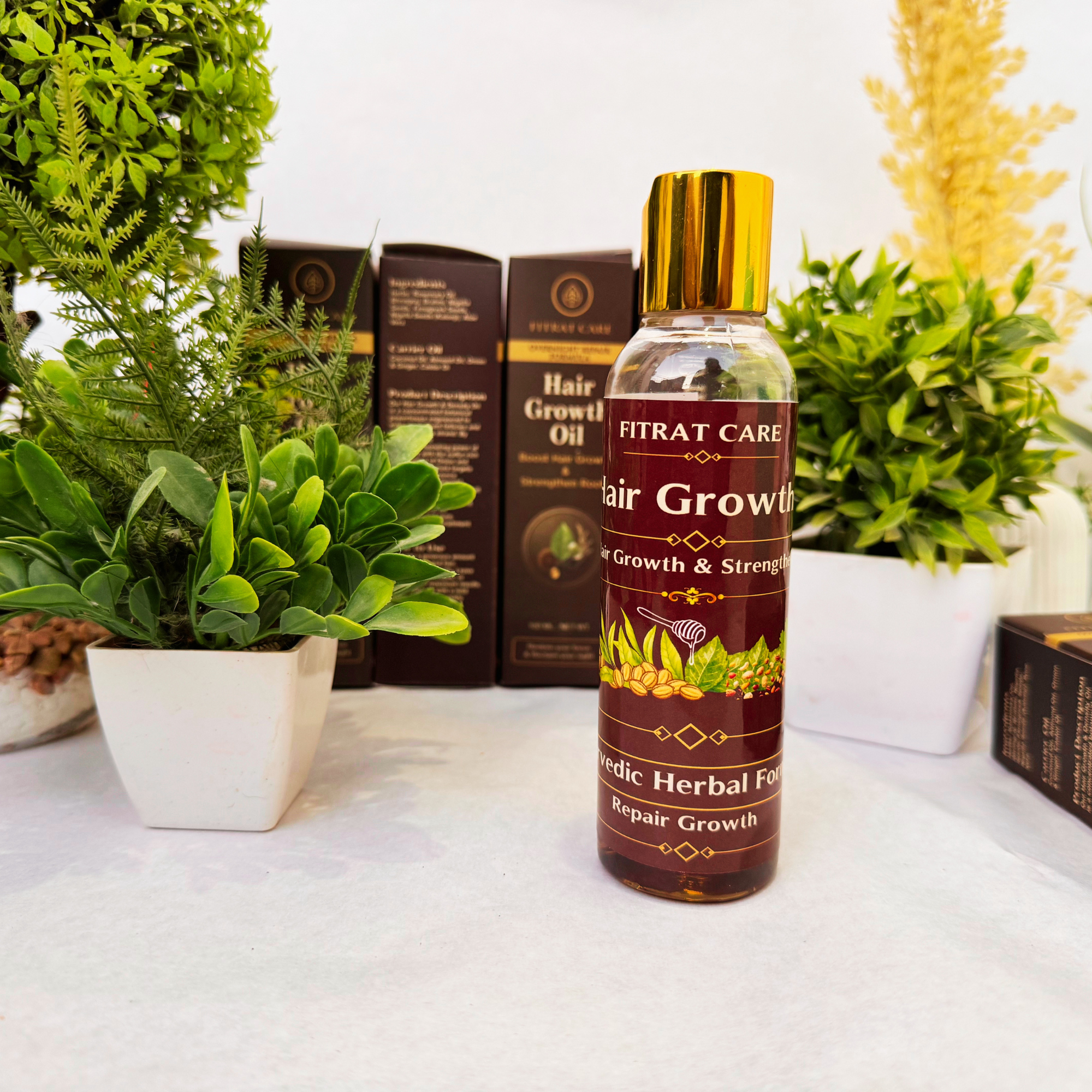 Hair Growth Oil | Reduce Hair Fall, Strengthen Roots & Thicken Hair | Fitrat Care Herbal Oil