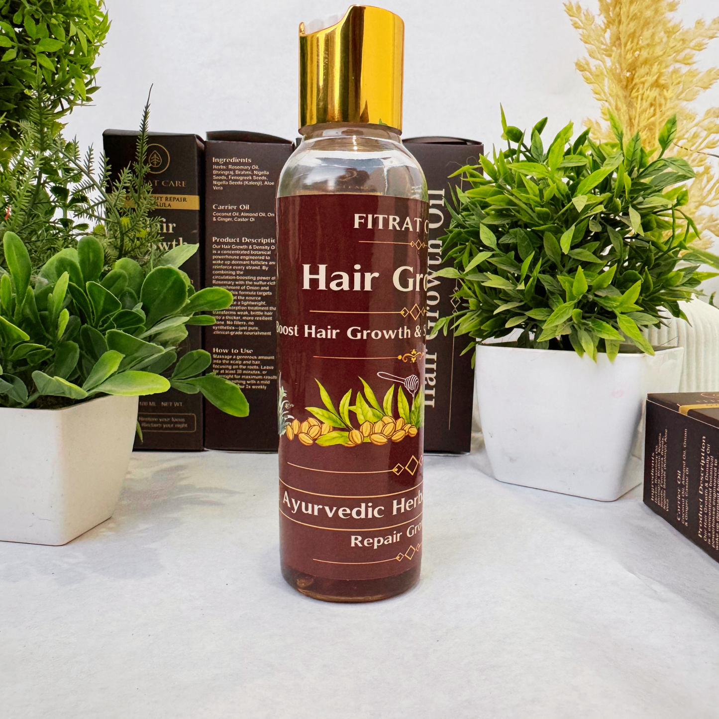 Hair Growth Oil | Reduce Hair Fall, Strengthen Roots & Thicken Hair | Fitrat Care Herbal Oil