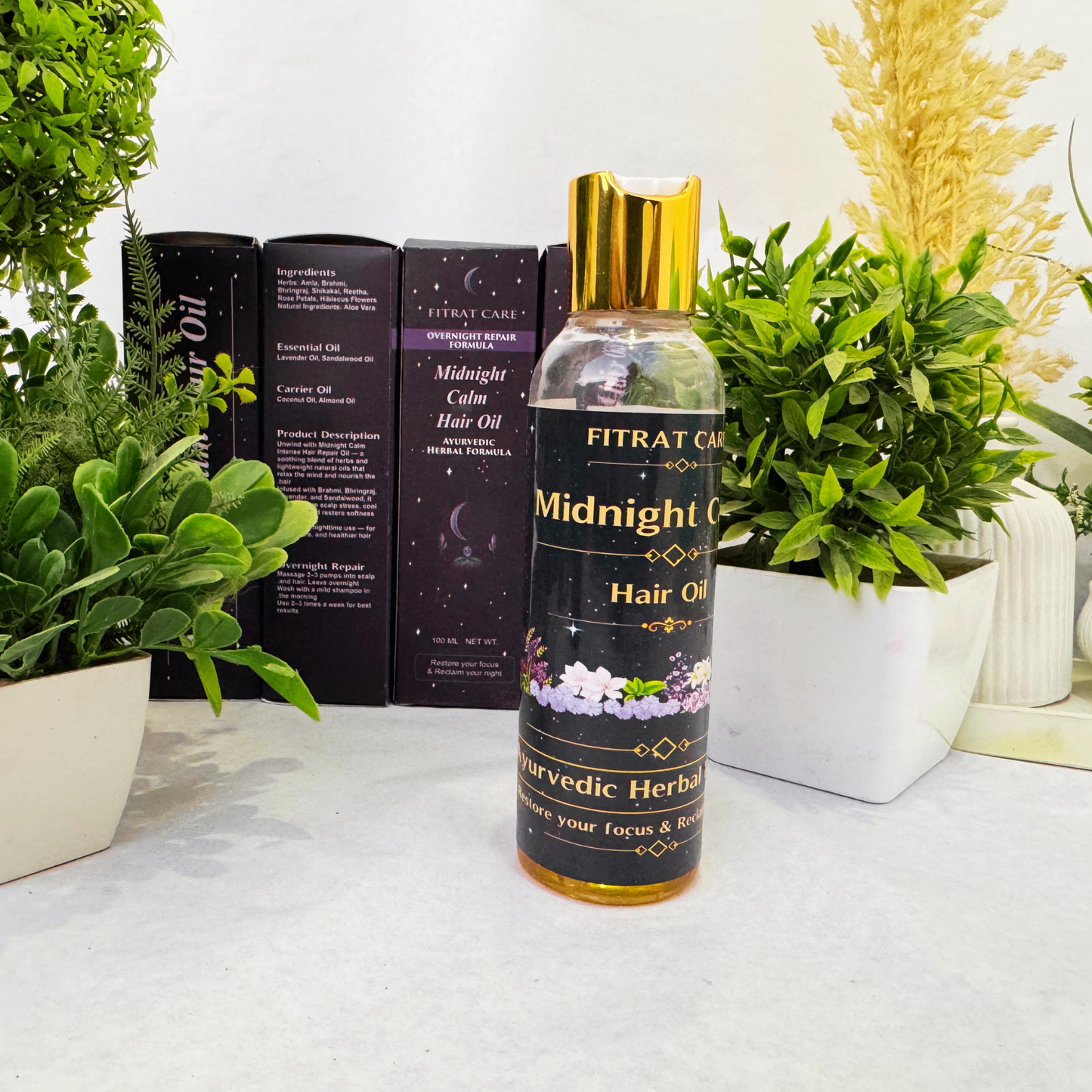 Midnight Calm Hair Oil | Relaxing Overnight Scalp Therapy | Fitrat Care